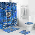 Personalized Canterbury-Bankstown Bulldogs Bathroom Set Aboriginal Pattern with Graffiti Style Design