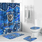 Personalized Canterbury-Bankstown Bulldogs Bathroom Set Aboriginal Pattern with Graffiti Style Design