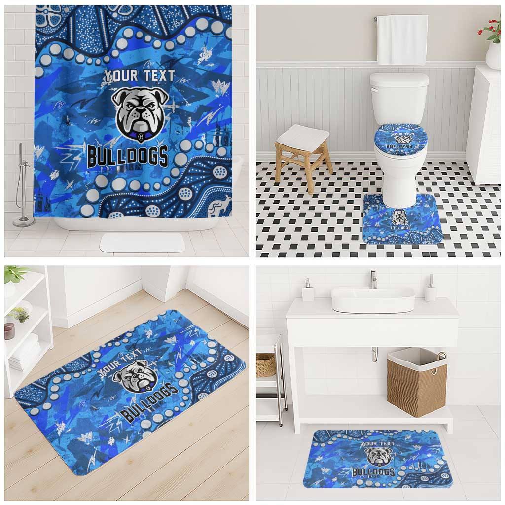 Personalized Canterbury-Bankstown Bulldogs Bathroom Set Aboriginal Pattern with Graffiti Style Design
