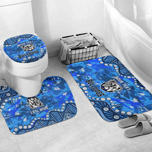 Personalized Canterbury-Bankstown Bulldogs Bathroom Set Aboriginal Pattern with Graffiti Style Design