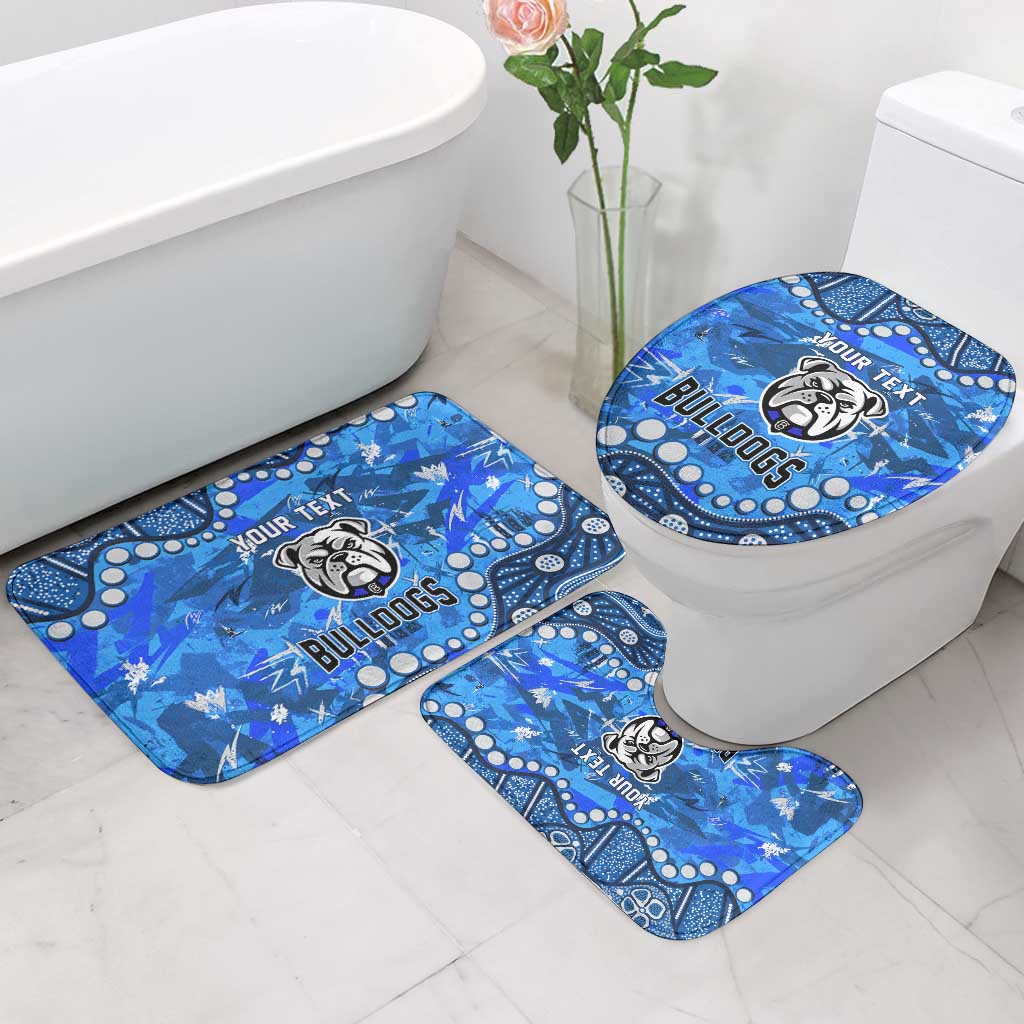 Personalized Canterbury-Bankstown Bulldogs Bathroom Set Aboriginal Pattern with Graffiti Style Design