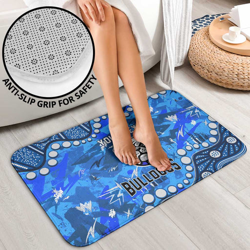 Personalized Canterbury-Bankstown Bulldogs Bathroom Set Aboriginal Pattern with Graffiti Style Design
