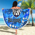 Personalized Canterbury-Bankstown Bulldogs Beach Blanket Aboriginal Pattern with Graffiti Style Design