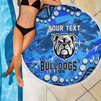 Personalized Canterbury-Bankstown Bulldogs Beach Blanket Aboriginal Pattern with Graffiti Style Design
