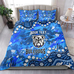 Personalized Canterbury-Bankstown Bulldogs Bedding Set Aboriginal Pattern with Graffiti Style Design