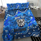 Personalized Canterbury-Bankstown Bulldogs Bedding Set Aboriginal Pattern with Graffiti Style Design