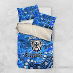 Personalized Canterbury-Bankstown Bulldogs Bedding Set Aboriginal Pattern with Graffiti Style Design