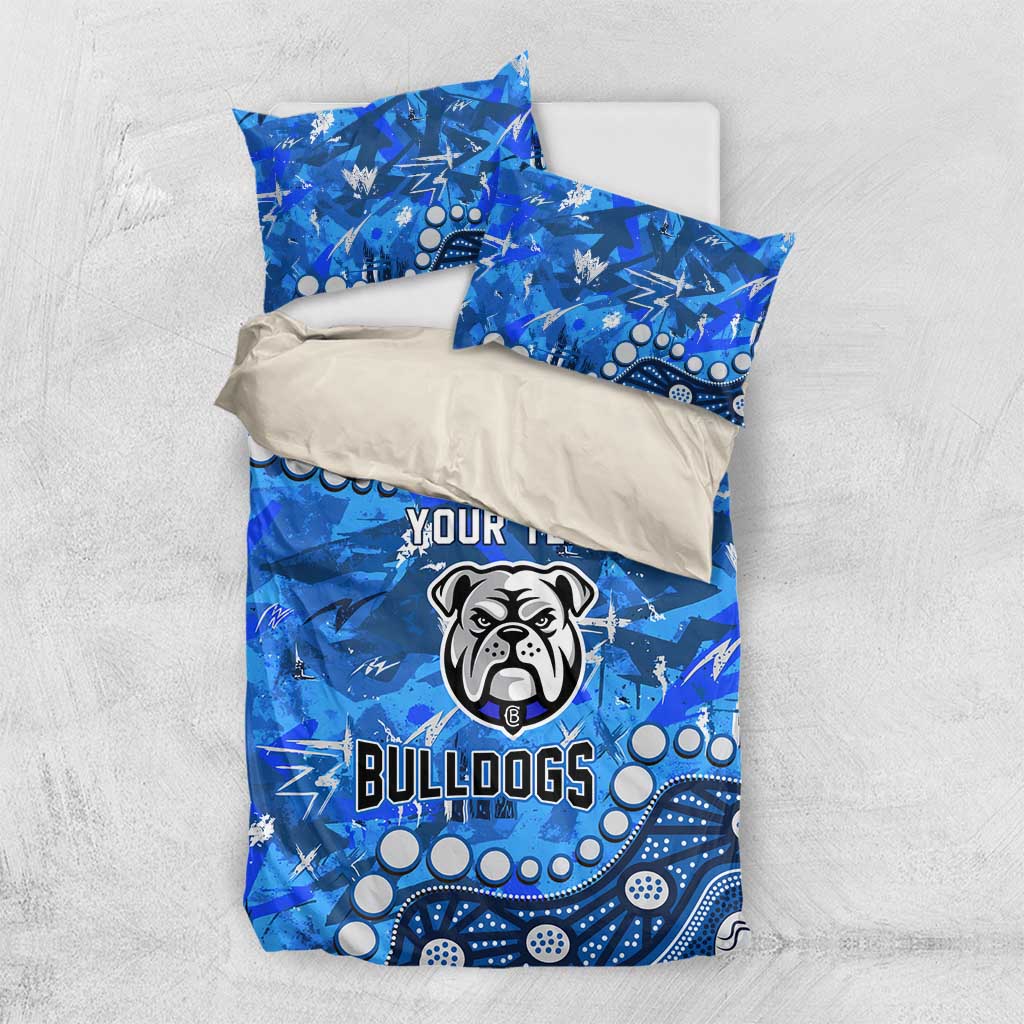 Personalized Canterbury-Bankstown Bulldogs Bedding Set Aboriginal Pattern with Graffiti Style Design