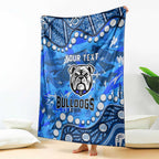 Personalized Canterbury-Bankstown Bulldogs Blanket Aboriginal Pattern with Graffiti Style Design