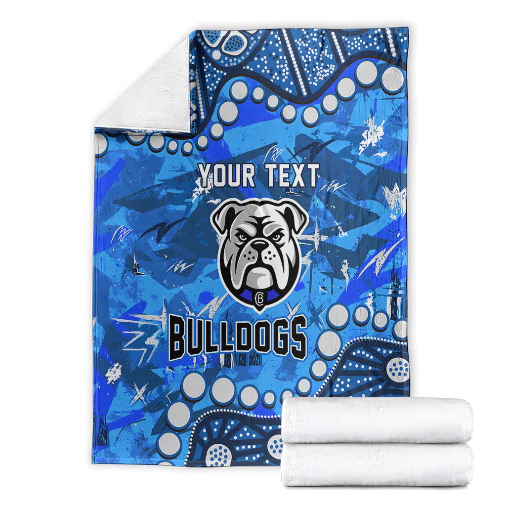Personalized Canterbury-Bankstown Bulldogs Blanket Aboriginal Pattern with Graffiti Style Design
