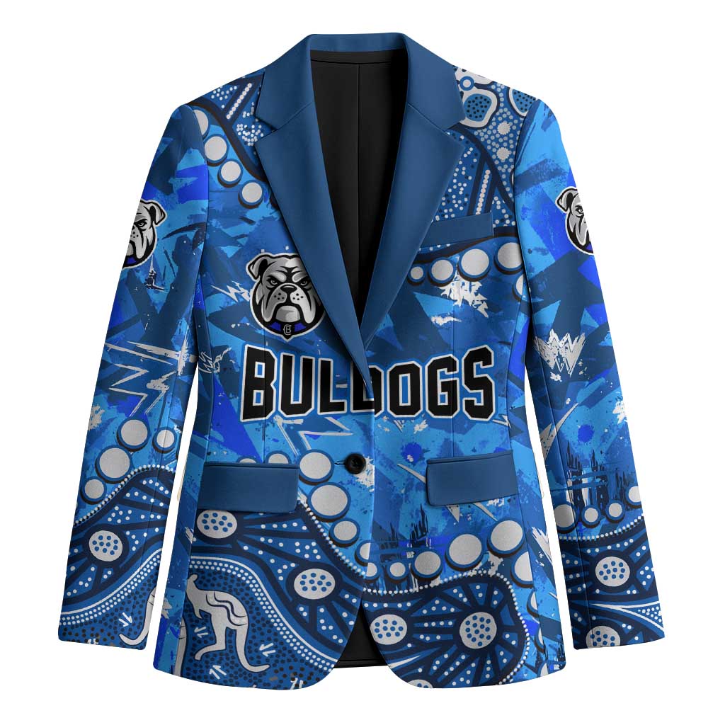 Personalized Canterbury-Bankstown Bulldogs Blazer Aboriginal Pattern with Graffiti Style Design