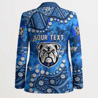 Personalized Canterbury-Bankstown Bulldogs Blazer Aboriginal Pattern with Graffiti Style Design