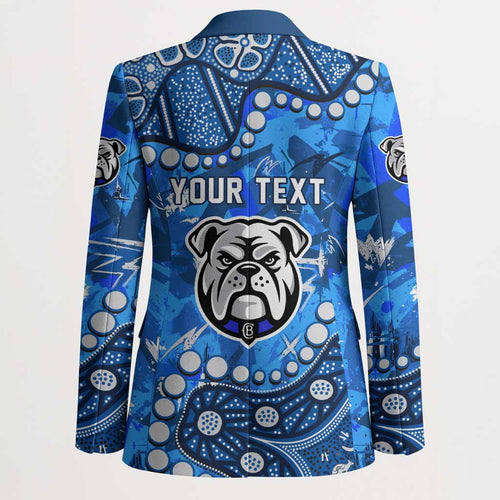 Personalized Canterbury-Bankstown Bulldogs Blazer Aboriginal Pattern with Graffiti Style Design