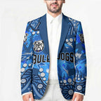 Personalized Canterbury-Bankstown Bulldogs Blazer Aboriginal Pattern with Graffiti Style Design