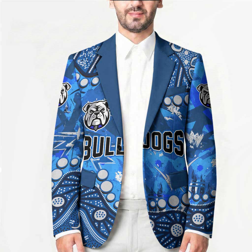 Personalized Canterbury-Bankstown Bulldogs Blazer Aboriginal Pattern with Graffiti Style Design