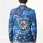 Personalized Canterbury-Bankstown Bulldogs Blazer Aboriginal Pattern with Graffiti Style Design