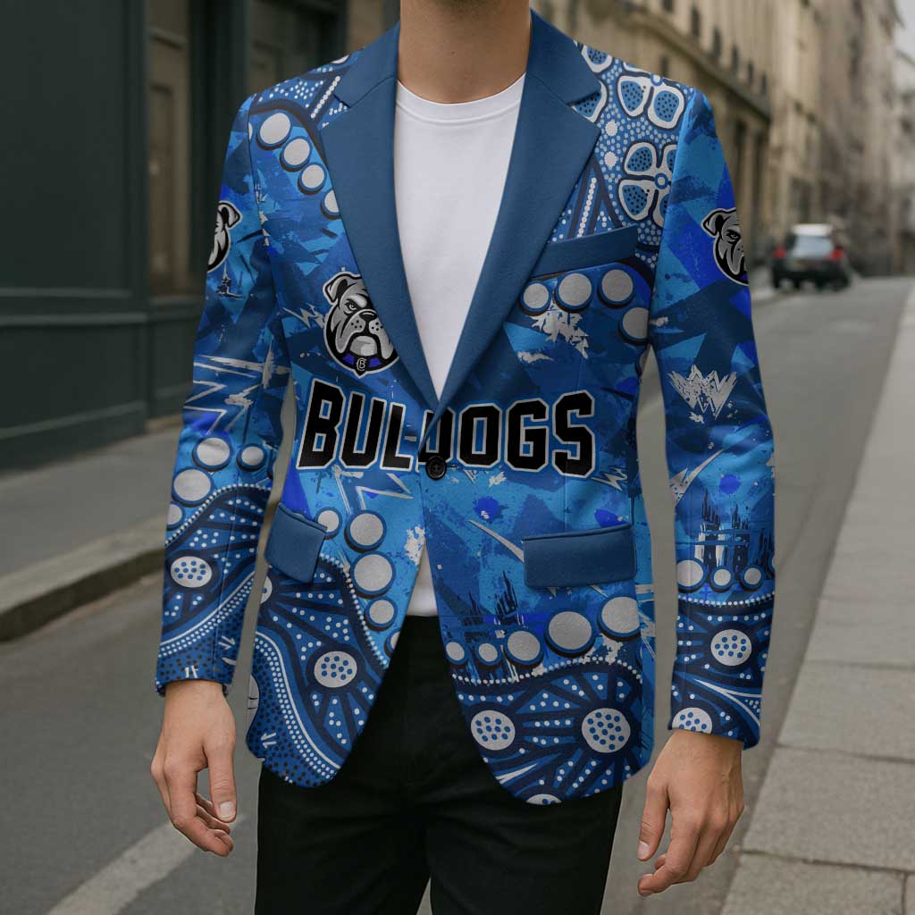 Personalized Canterbury-Bankstown Bulldogs Blazer Aboriginal Pattern with Graffiti Style Design