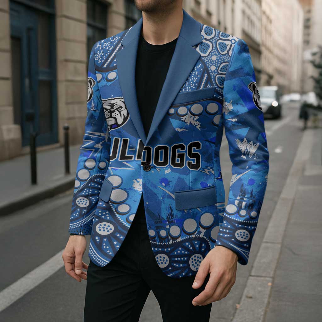 Personalized Canterbury-Bankstown Bulldogs Blazer Aboriginal Pattern with Graffiti Style Design