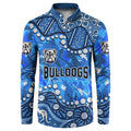 Personalized Canterbury-Bankstown Bulldogs Button Sweatshirt Aboriginal Pattern with Graffiti Style Design