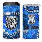 Personalized Canterbury-Bankstown Bulldogs 4 in 1 Can Cooler Tumbler Aboriginal Pattern with Graffiti Style Design