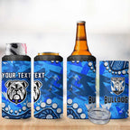 Personalized Canterbury-Bankstown Bulldogs 4 in 1 Can Cooler Tumbler Aboriginal Pattern with Graffiti Style Design
