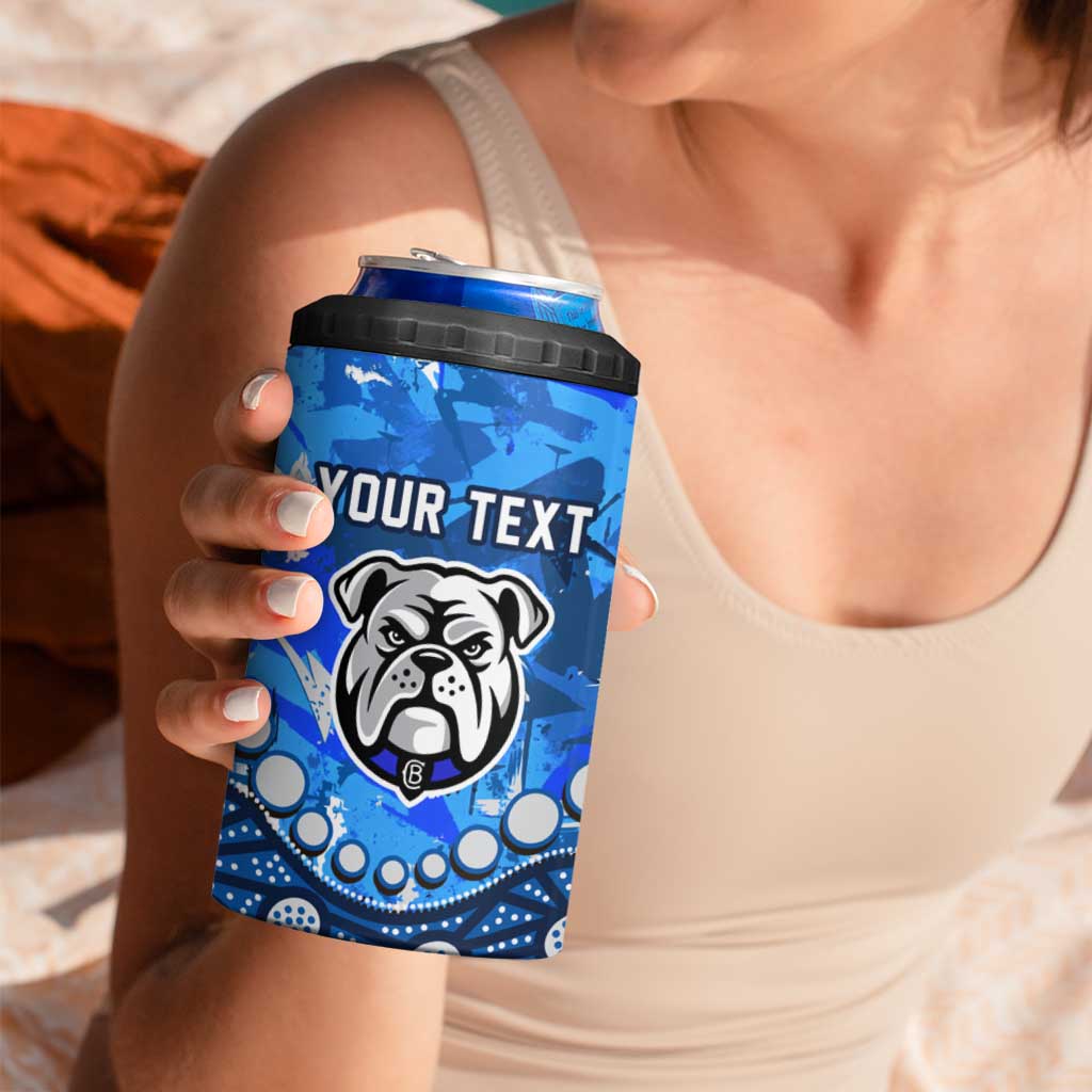 Personalized Canterbury-Bankstown Bulldogs 4 in 1 Can Cooler Tumbler Aboriginal Pattern with Graffiti Style Design