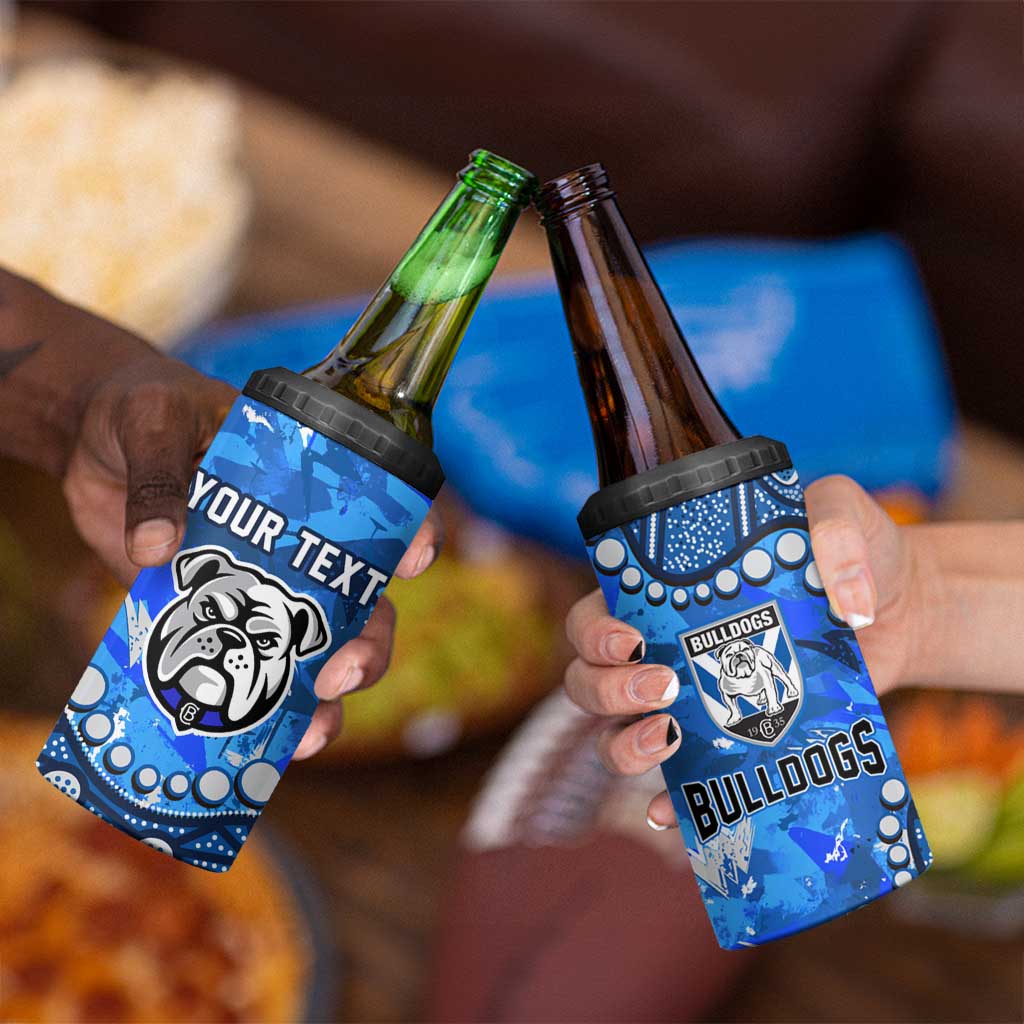 Personalized Canterbury-Bankstown Bulldogs 4 in 1 Can Cooler Tumbler Aboriginal Pattern with Graffiti Style Design