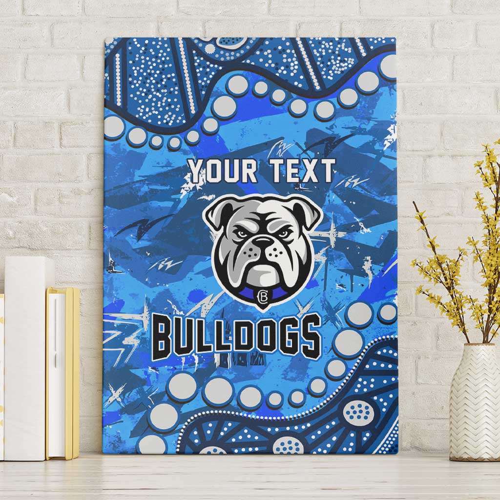 Personalized Canterbury-Bankstown Bulldogs Canvas Wall Art Aboriginal Pattern with Graffiti Style Design