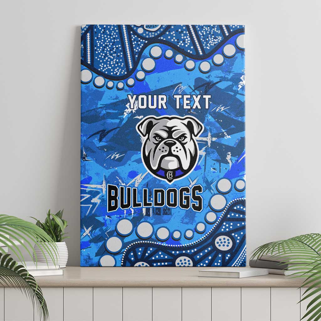 Personalized Canterbury-Bankstown Bulldogs Canvas Wall Art Aboriginal Pattern with Graffiti Style Design