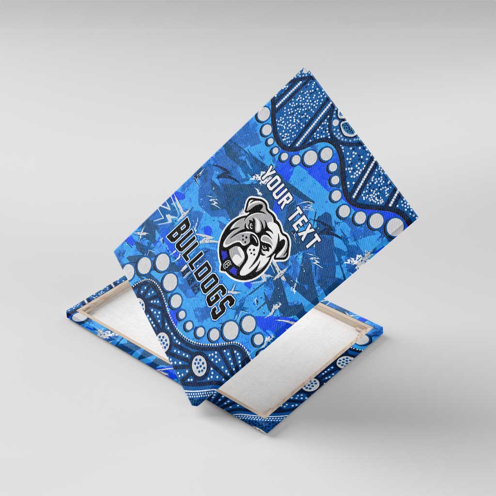 Personalized Canterbury-Bankstown Bulldogs Canvas Wall Art Aboriginal Pattern with Graffiti Style Design