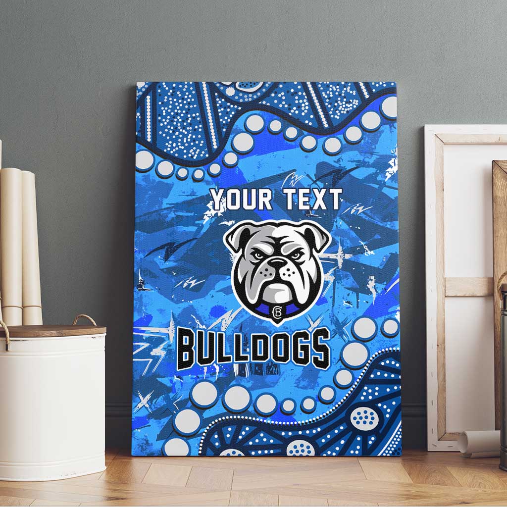 Personalized Canterbury-Bankstown Bulldogs Canvas Wall Art Aboriginal Pattern with Graffiti Style Design