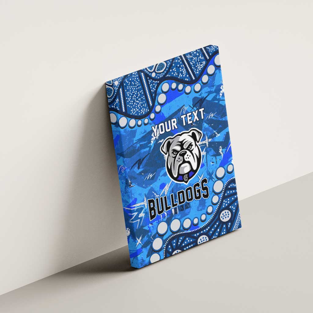 Personalized Canterbury-Bankstown Bulldogs Canvas Wall Art Aboriginal Pattern with Graffiti Style Design