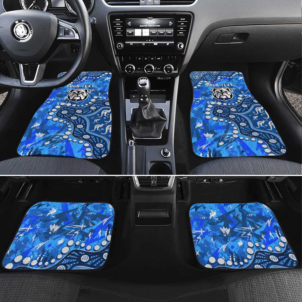 Personalized Canterbury-Bankstown Bulldogs Car Mats Aboriginal Pattern with Graffiti Style Design