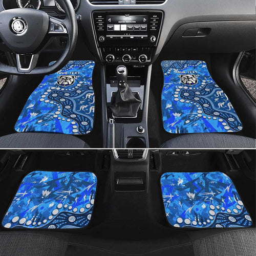 Personalized Canterbury-Bankstown Bulldogs Car Mats Aboriginal Pattern with Graffiti Style Design