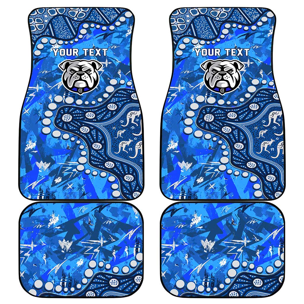 Personalized Canterbury-Bankstown Bulldogs Car Mats Aboriginal Pattern with Graffiti Style Design