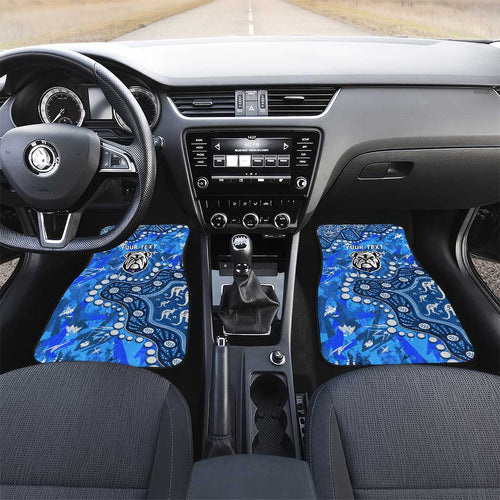 Personalized Canterbury-Bankstown Bulldogs Car Mats Aboriginal Pattern with Graffiti Style Design