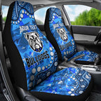 Personalized Canterbury-Bankstown Bulldogs Car Seat Cover Aboriginal Pattern with Graffiti Style Design