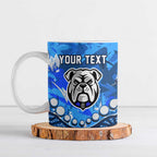 Personalized Canterbury-Bankstown Bulldogs Ceramic Mug Aboriginal Pattern with Graffiti Style Design
