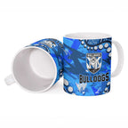 Personalized Canterbury-Bankstown Bulldogs Ceramic Mug Aboriginal Pattern with Graffiti Style Design