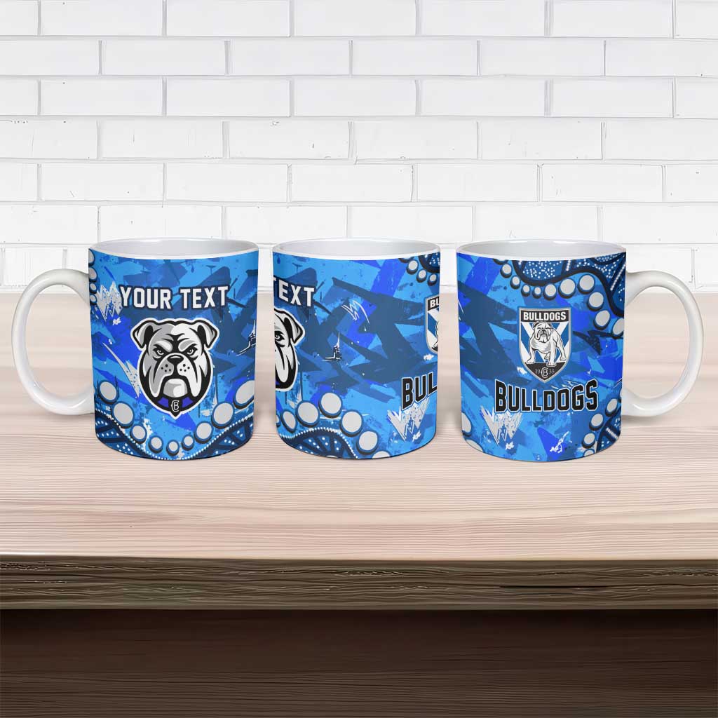 Personalized Canterbury-Bankstown Bulldogs Ceramic Mug Aboriginal Pattern with Graffiti Style Design