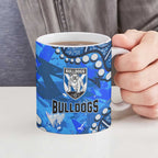 Personalized Canterbury-Bankstown Bulldogs Ceramic Mug Aboriginal Pattern with Graffiti Style Design
