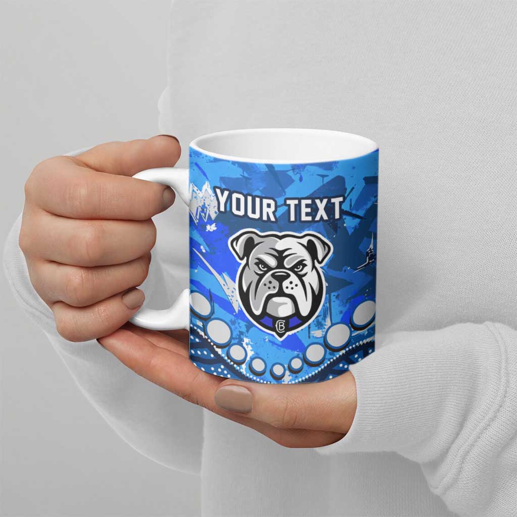 Personalized Canterbury-Bankstown Bulldogs Ceramic Mug Aboriginal Pattern with Graffiti Style Design