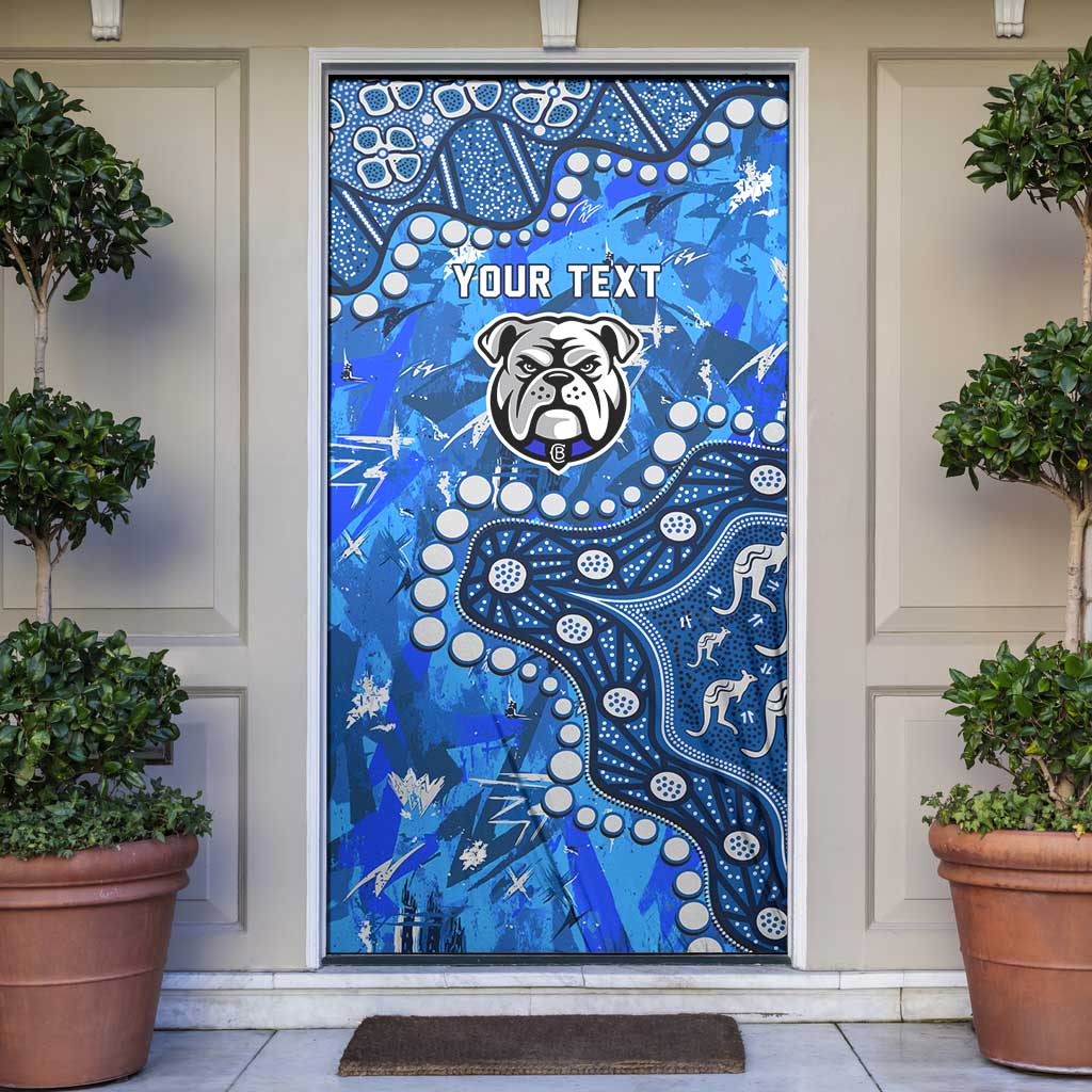 Personalized Canterbury-Bankstown Bulldogs Door Cover Aboriginal Pattern with Graffiti Style Design