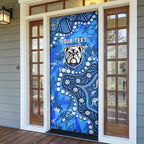 Personalized Canterbury-Bankstown Bulldogs Door Cover Aboriginal Pattern with Graffiti Style Design