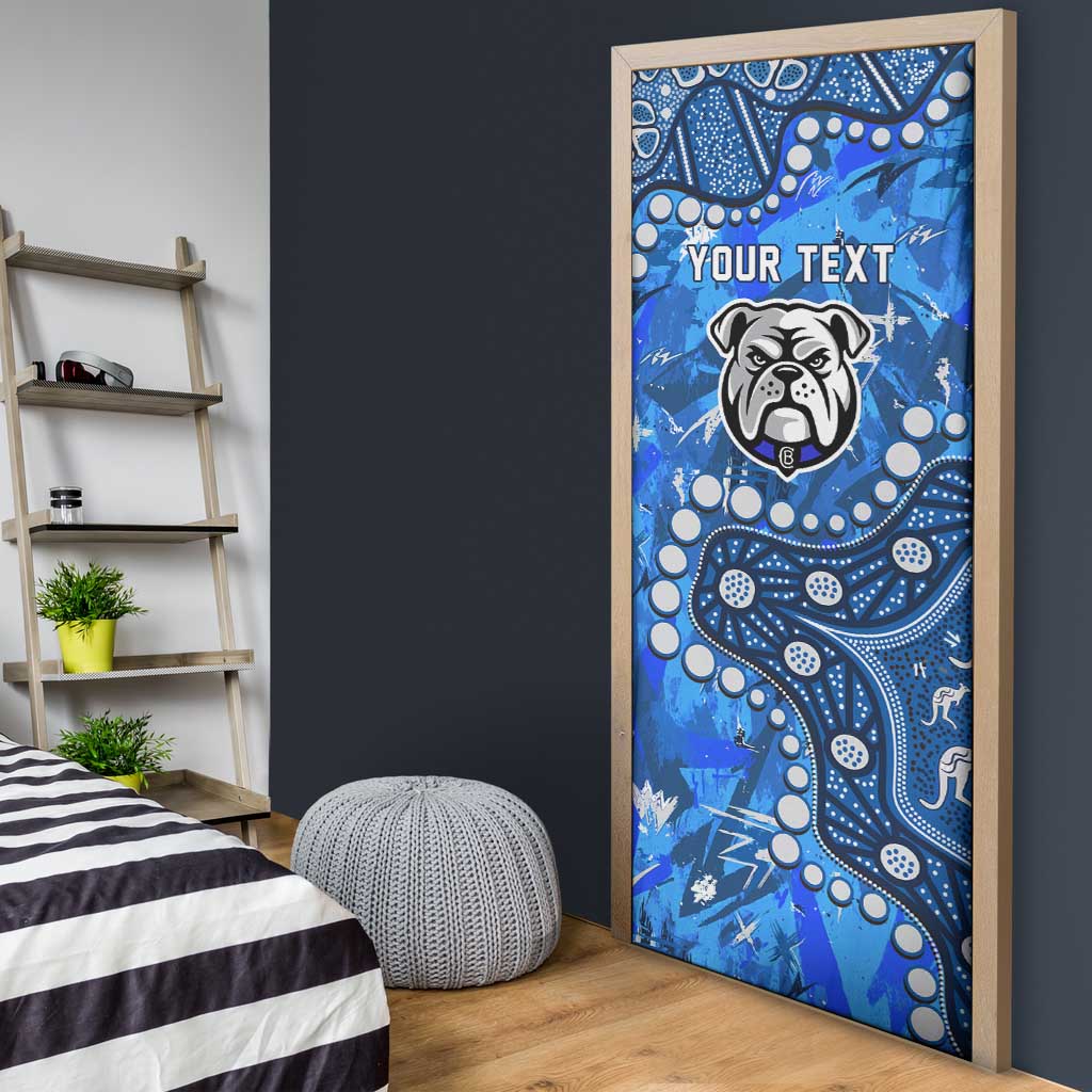 Personalized Canterbury-Bankstown Bulldogs Door Cover Aboriginal Pattern with Graffiti Style Design