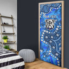 Personalized Canterbury-Bankstown Bulldogs Door Cover Aboriginal Pattern with Graffiti Style Design
