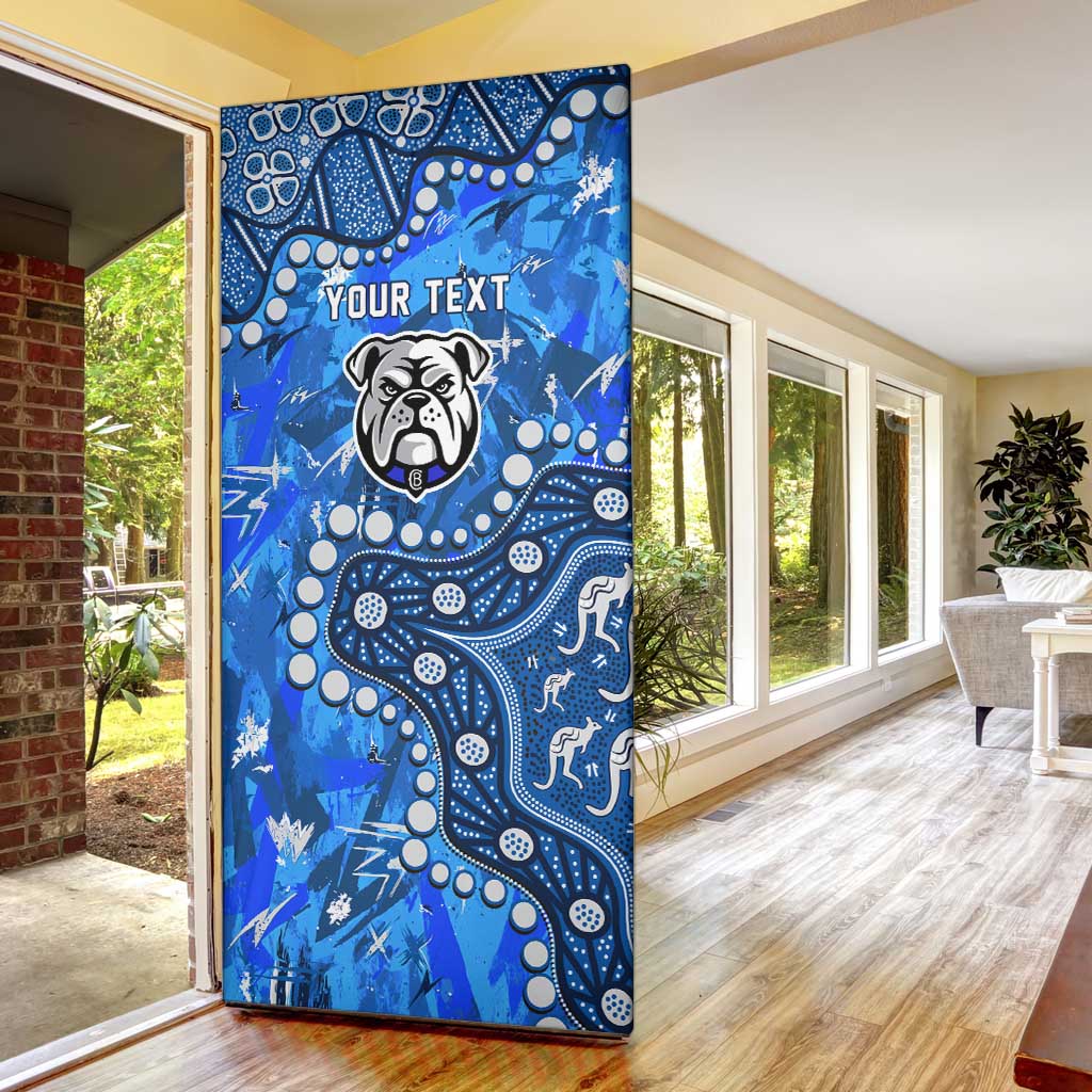 Personalized Canterbury-Bankstown Bulldogs Door Cover Aboriginal Pattern with Graffiti Style Design