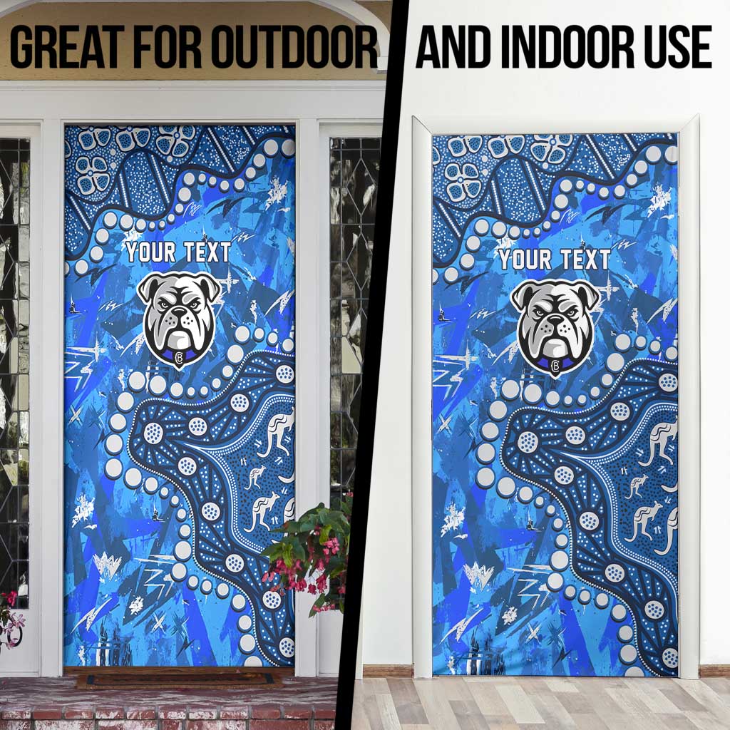 Personalized Canterbury-Bankstown Bulldogs Door Cover Aboriginal Pattern with Graffiti Style Design