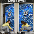 Personalized Canterbury-Bankstown Bulldogs Door Cover Aboriginal Pattern with Graffiti Style Design