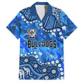 Personalized Canterbury-Bankstown Bulldogs Family Matching Mermaid Dress and Hawaiian Shirt Aboriginal Pattern with Graffiti Style Design